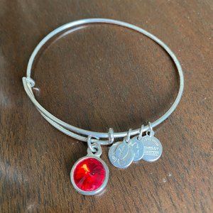 Alex & Ani Scarlet Birthstone Charm Bangle January